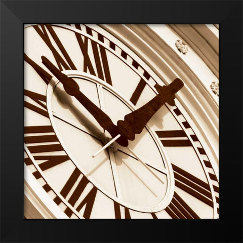 Clock I Black Modern Wood Framed Art Print by Hall, Doug
