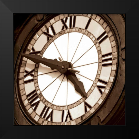 Clock II Black Modern Wood Framed Art Print by Hall, Doug