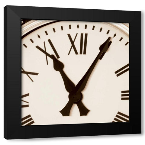 Clock III Black Modern Wood Framed Art Print with Double Matting by Hall, Doug