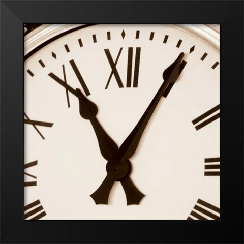 Clock III Black Modern Wood Framed Art Print by Hall, Doug