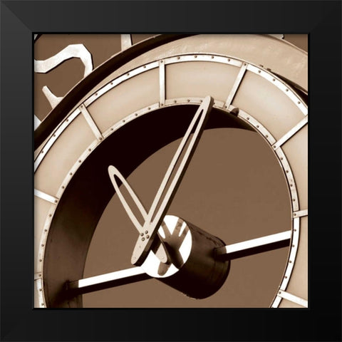 Clock IV Black Modern Wood Framed Art Print by Hall, Doug