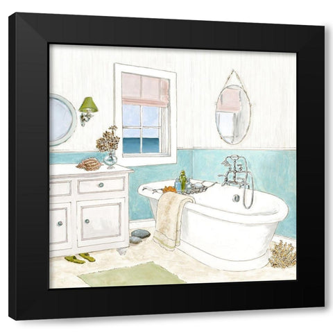 Seaside Spa II Black Modern Wood Framed Art Print with Double Matting by Haybittel, Jocelyn