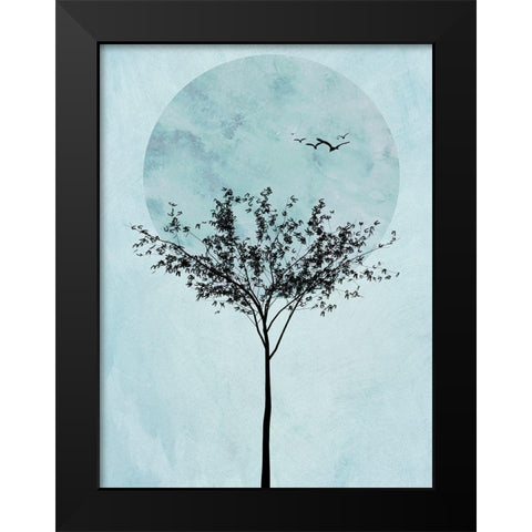 Full Moon Tree III  Black Modern Wood Framed Art Print by Halli, Hal