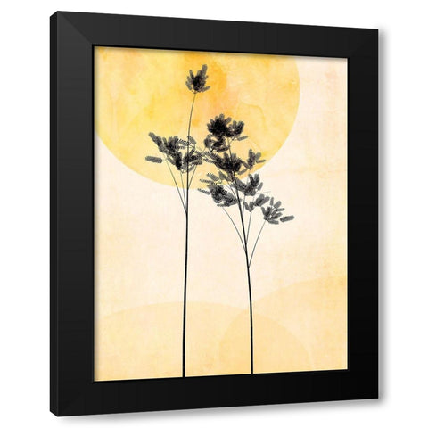 Feel the Love Black Modern Wood Framed Art Print with Double Matting by Halli, Hal