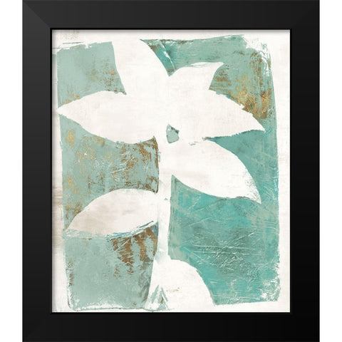 Solitaire Flora Green Version Black Modern Wood Framed Art Print by St Hillaire, Elizabeth