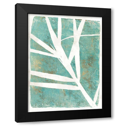 Tropical Frond Green Version Black Modern Wood Framed Art Print by St Hillaire, Elizabeth