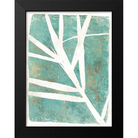 Tropical Frond Green Version Black Modern Wood Framed Art Print by St Hillaire, Elizabeth