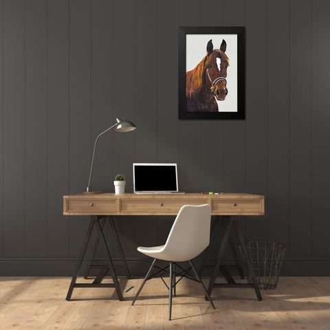Golden GirlÂ  Black Modern Wood Framed Art Print by Hatfield, Jodi