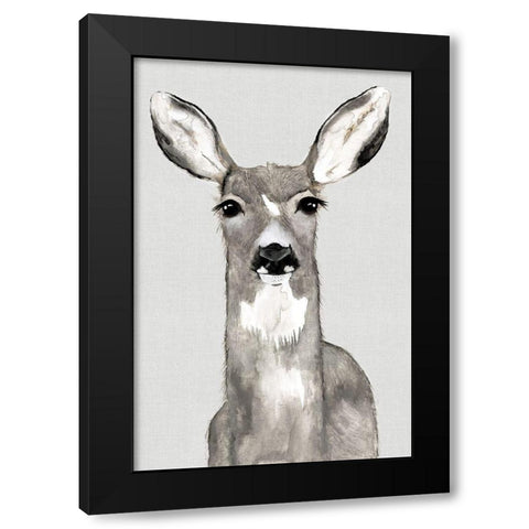 Oh Deer I  Black Modern Wood Framed Art Print by Hatfield, Jodi