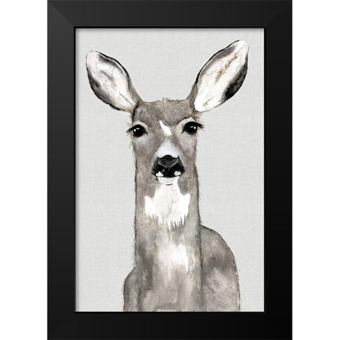 Oh Deer I  Black Modern Wood Framed Art Print by Hatfield, Jodi