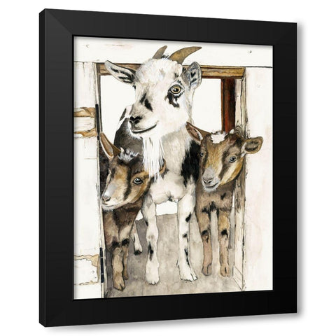Three Amigos  Black Modern Wood Framed Art Print with Double Matting by Hatfiled, Jodi