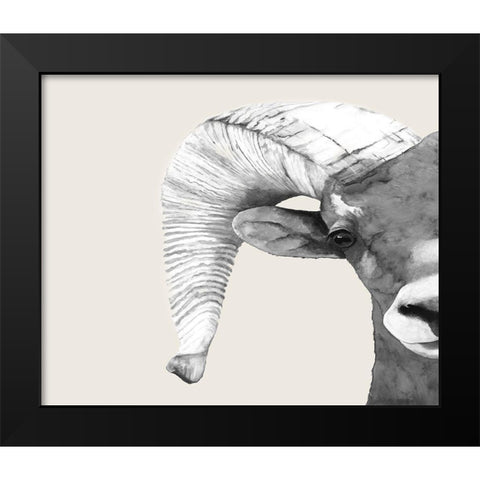 Rambo  Black Modern Wood Framed Art Print by Hatfiled, Jodi