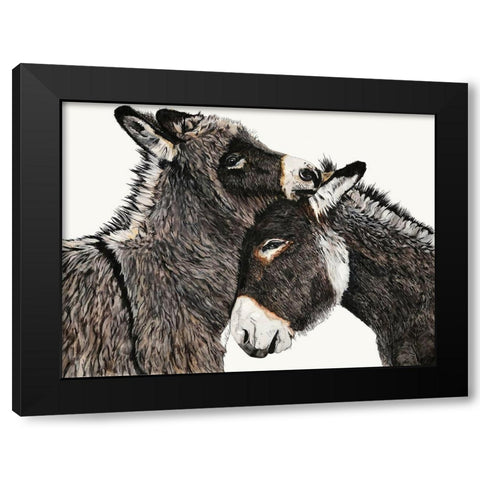 Johnny and June  Black Modern Wood Framed Art Print with Double Matting by Hatfiled, Jodi