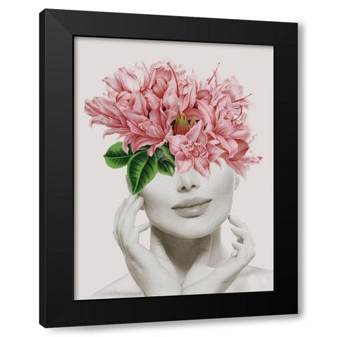Flower Smile  Black Modern Wood Framed Art Print by Smith, Karen