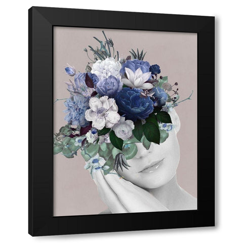 Flower Sleep  Black Modern Wood Framed Art Print with Double Matting by Smith, Karen