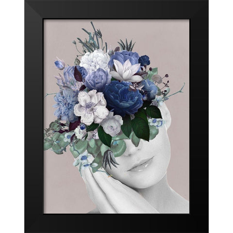 Flower Sleep  Black Modern Wood Framed Art Print by Smith, Karen