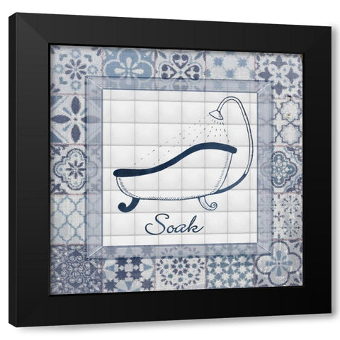 Wash up Brush up I Black Modern Wood Framed Art Print by Smith, Karen
