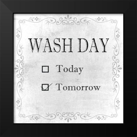 Tomorrows Wash Black Modern Wood Framed Art Print by Smith, Karen