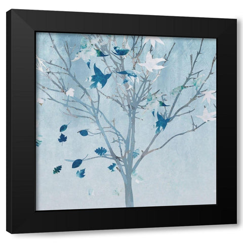 Tree Sprinkles II Black Modern Wood Framed Art Print with Double Matting by Smith, Karen