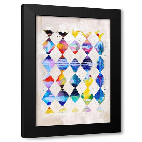 Diamond Palette I  Black Modern Wood Framed Art Print by Smith, Karen