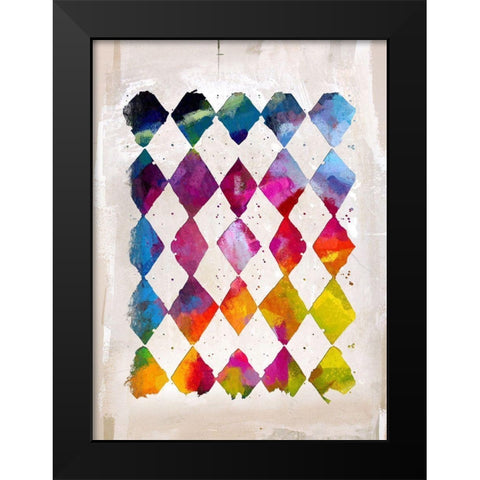 Diamond Palette II Black Modern Wood Framed Art Print by Smith, Karen