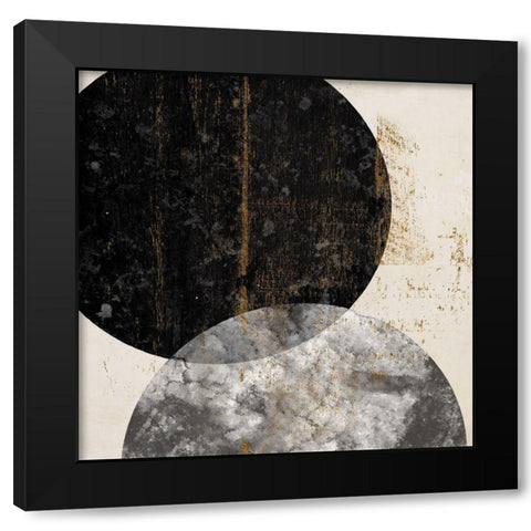 Crisscross II  Black Modern Wood Framed Art Print with Double Matting by Smith, Karen