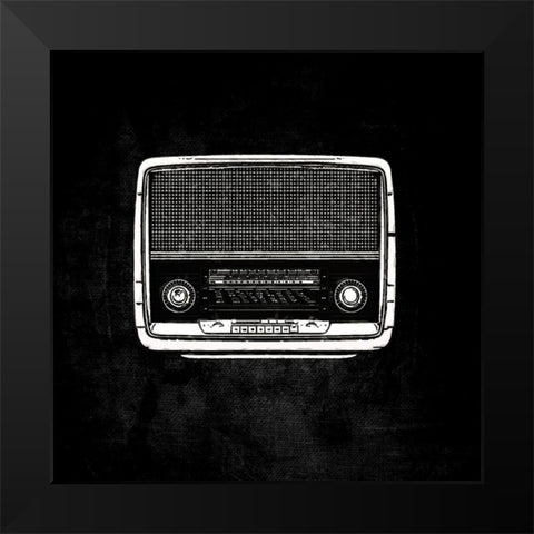 Ghost Radio II Black Modern Wood Framed Art Print by Smith, Karen