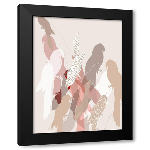The Birds II  Black Modern Wood Framed Art Print with Double Matting by Bainbridge, Hope