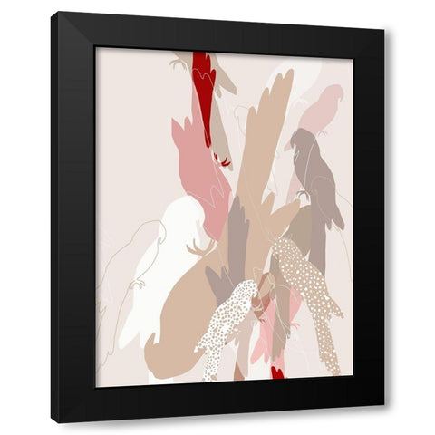 The Birds III Black Modern Wood Framed Art Print by Bainbridge, Hope