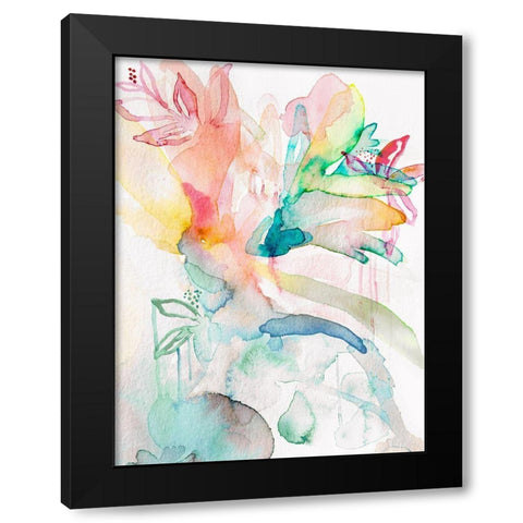 Island Florals I  Black Modern Wood Framed Art Print by Bainbridge, Hope
