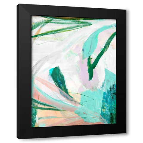 Green Graffiti II  Black Modern Wood Framed Art Print with Double Matting by Bainbridge, Hope