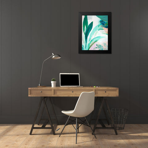 Green Graffiti III  Black Modern Wood Framed Art Print by Bainbridge, Hope