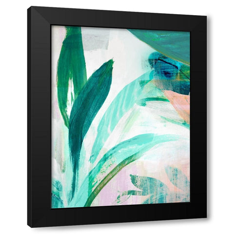 Green Graffiti III  Black Modern Wood Framed Art Print by Bainbridge, Hope