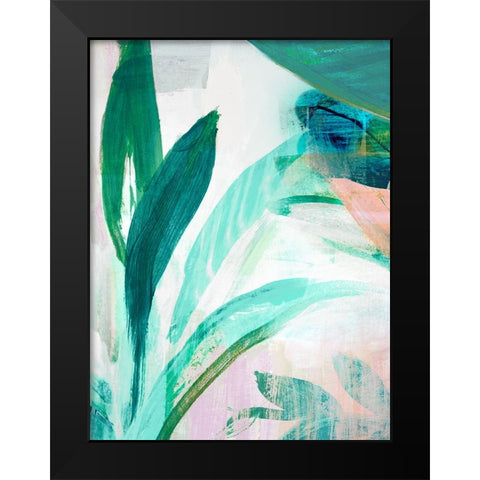 Green Graffiti III  Black Modern Wood Framed Art Print by Bainbridge, Hope