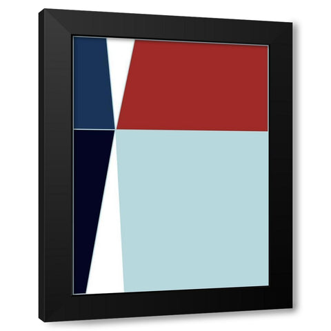 Wide Open Blue Black Modern Wood Framed Art Print with Double Matting by Hauanio, Sandi