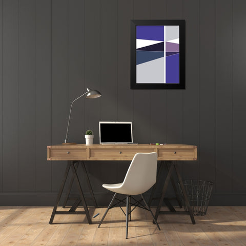 Divided Violet Black Modern Wood Framed Art Print by Hauanio, Sandi
