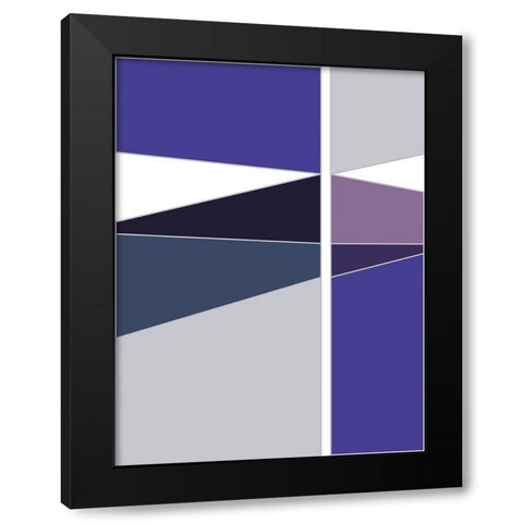 Divided Violet Black Modern Wood Framed Art Print with Double Matting by Hauanio, Sandi
