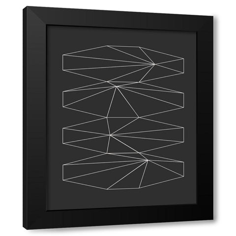 Geometry of Atoms II Â  Black Modern Wood Framed Art Print with Double Matting by Hauanio, Sandi