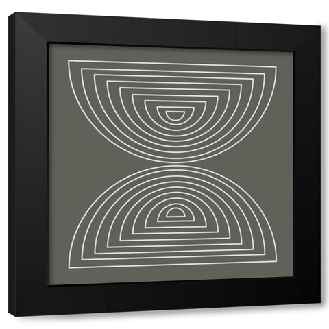 Two MoonsÂ  Black Modern Wood Framed Art Print with Double Matting by Hauanio, Sandi