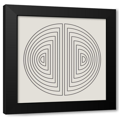 Semi MoonsÂ  Black Modern Wood Framed Art Print by Hauanio, Sandi