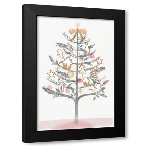 Ginger Bread Tree II  Black Modern Wood Framed Art Print with Double Matting by PI Studio