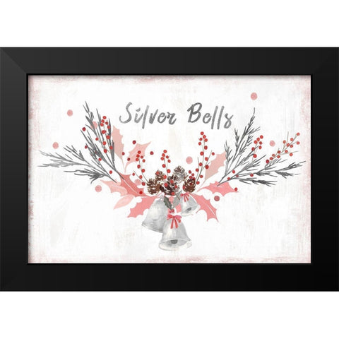 Silver Bells  Black Modern Wood Framed Art Print by PI Studio