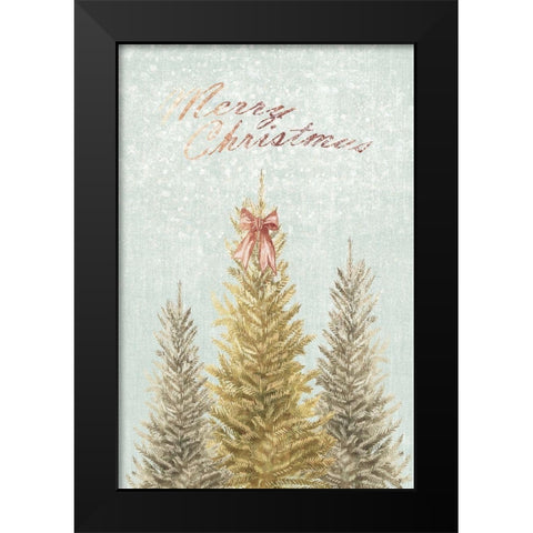 Evergreen Christmas  Black Modern Wood Framed Art Print by PI Studio