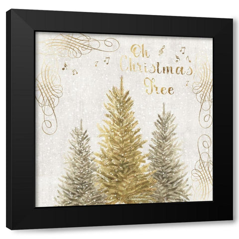 Oh Christmas Tree  Black Modern Wood Framed Art Print by PI Studio