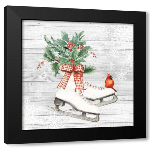 New Christmas II  Black Modern Wood Framed Art Print with Double Matting by PI Studio