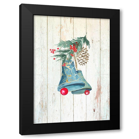 Christmas Bells  Black Modern Wood Framed Art Print with Double Matting by PI Studio