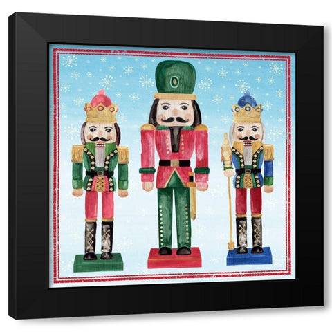 Three Nutcrackers I Black Modern Wood Framed Art Print with Double Matting by PI Studio