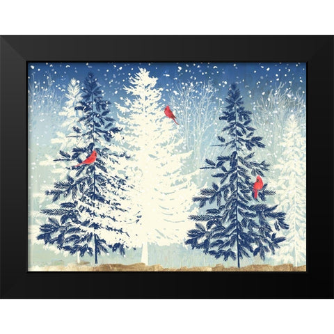 Snow Christmas  Black Modern Wood Framed Art Print by PI Studio