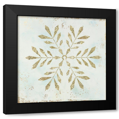 Glistening Snowflake II  Black Modern Wood Framed Art Print with Double Matting by PI Studio