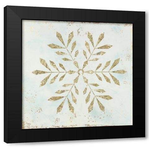 Glistening Snowflake II  Black Modern Wood Framed Art Print by PI Studio